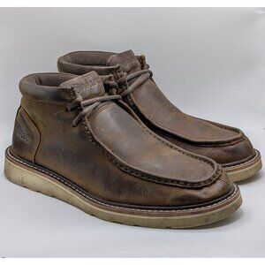 Ariat Recon Country Brown Wedge Distressed Leather Boots Mens Size 10.5 D Chukka